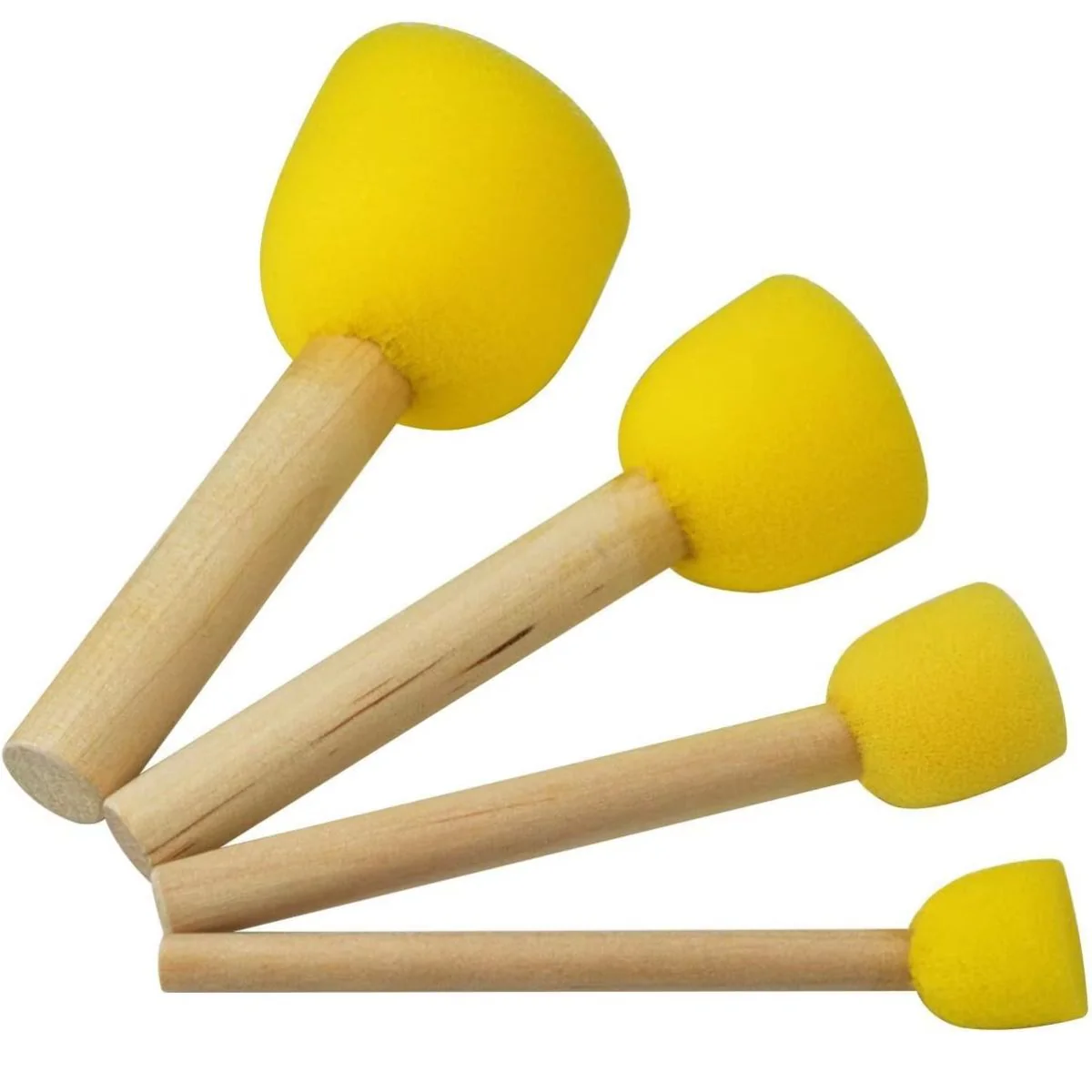 4 Pinceles con Punta de Esponja